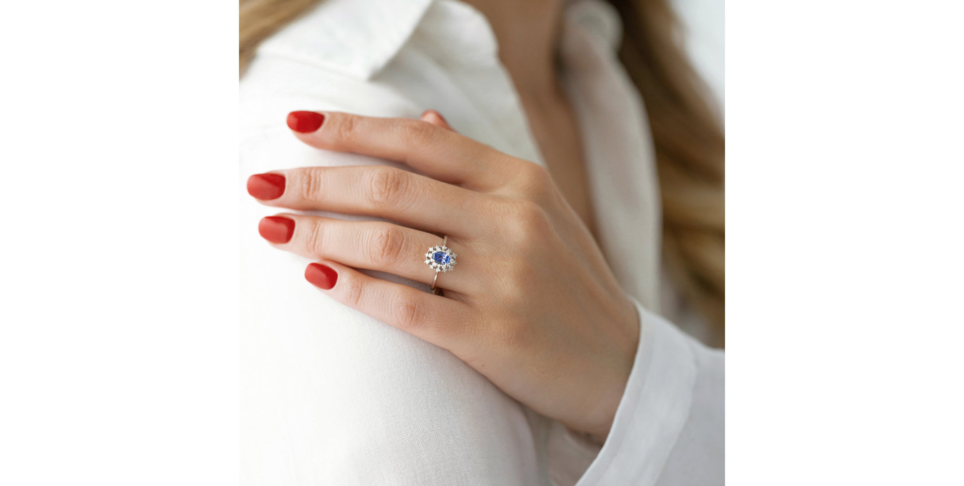 Diamond ring with Ruby Neverending Joy