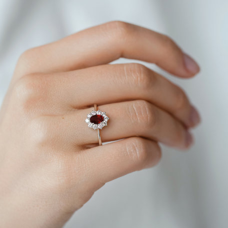 Diamond ring with Ruby Princess Joy