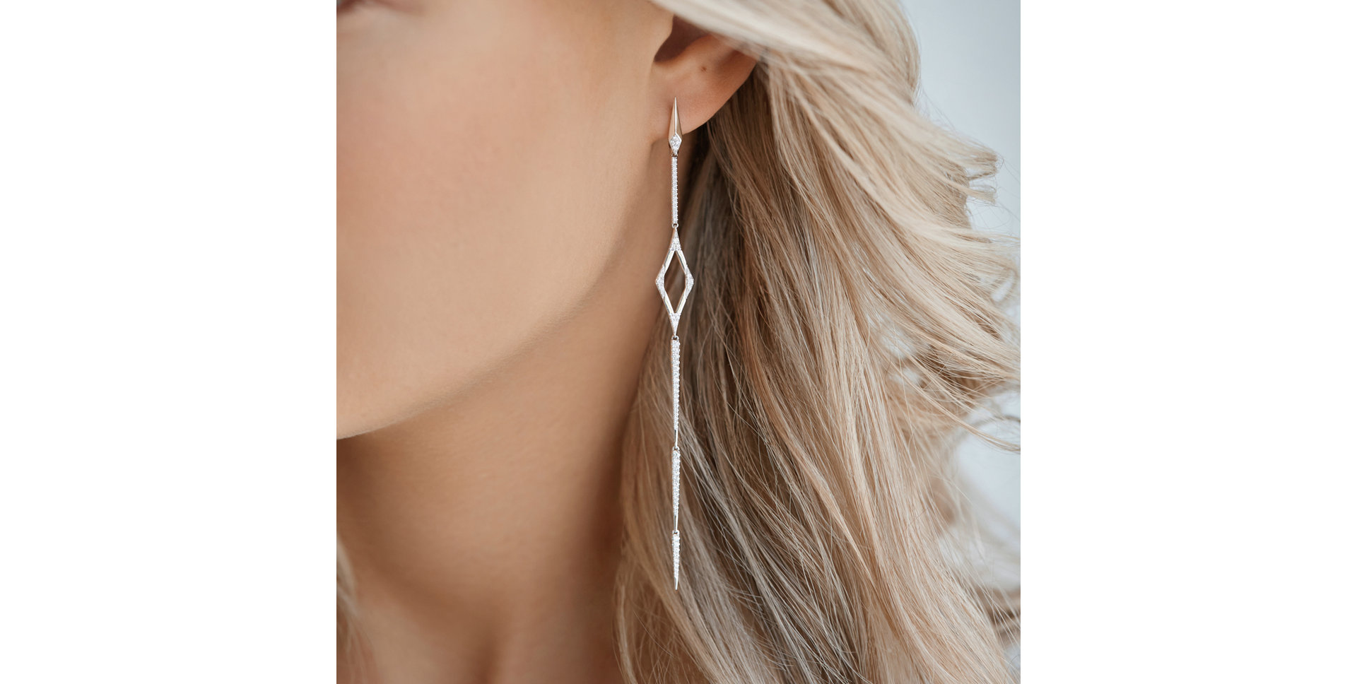 Diamond earrings Charming Spear