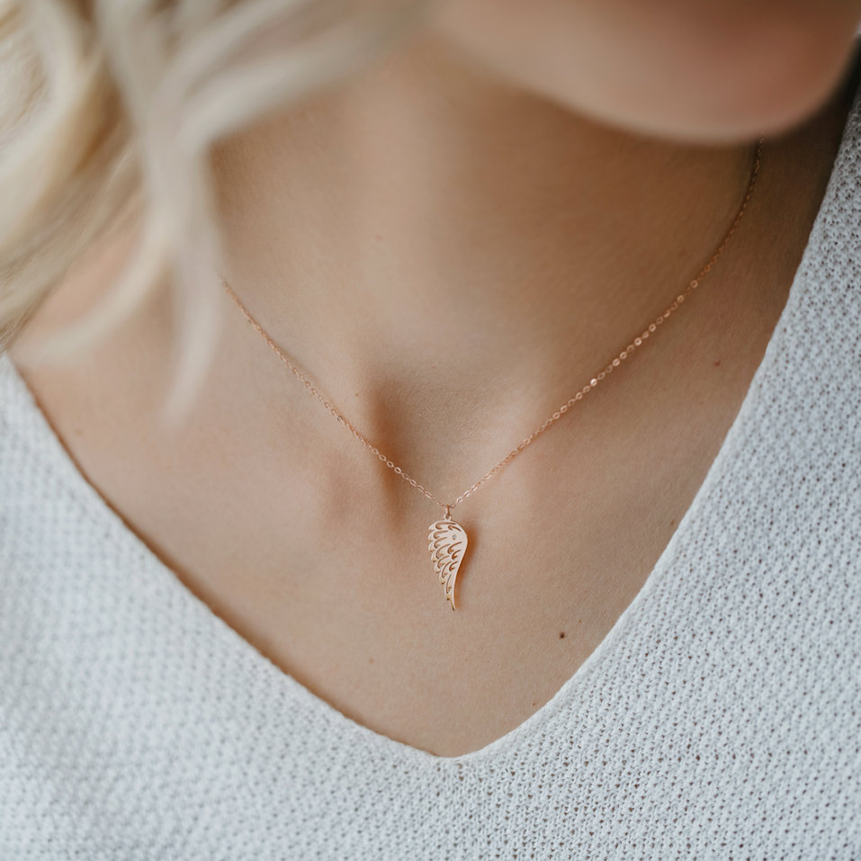Diamond necklace Guardian Wing