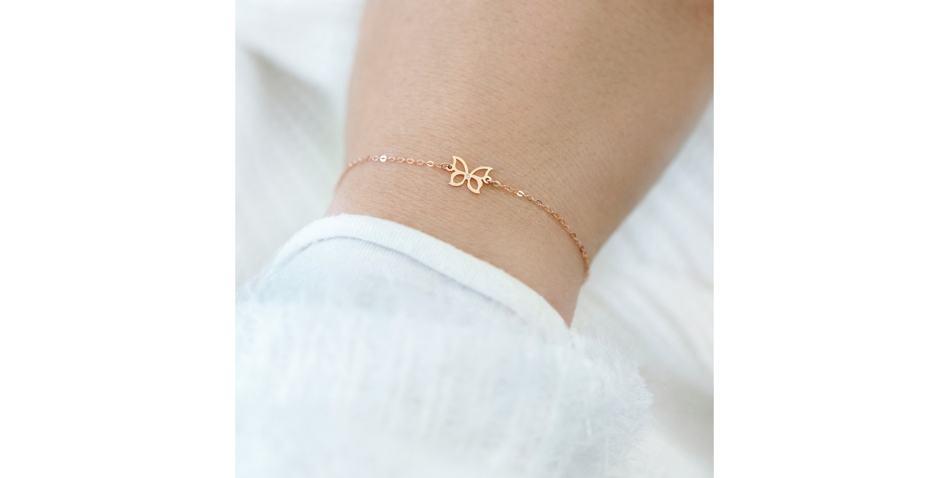 Diamond bracelet Gold Butterfly