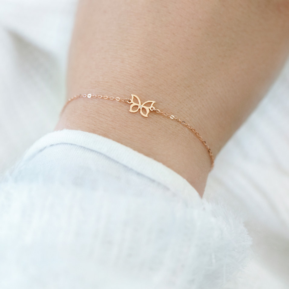 Diamond bracelet Gold Butterfly