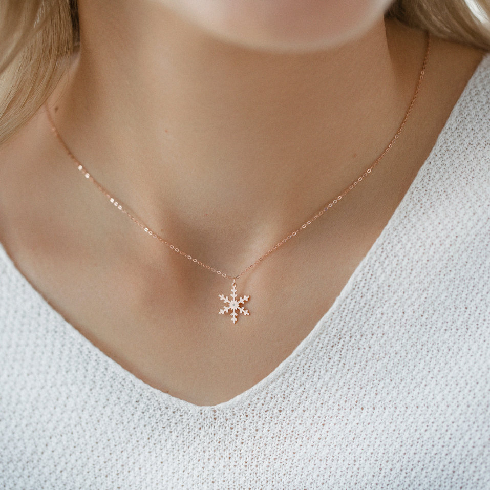 Diamond necklace Snowflake