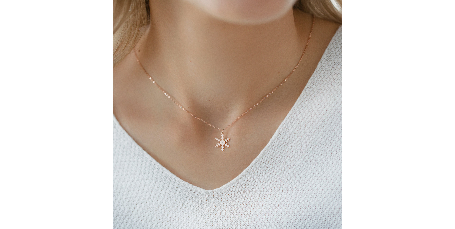 Diamond necklace Snowflake