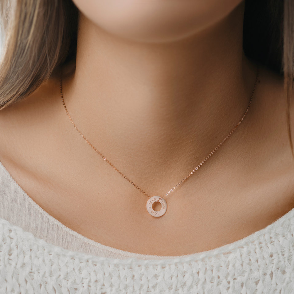 Diamond necklace Love Circle