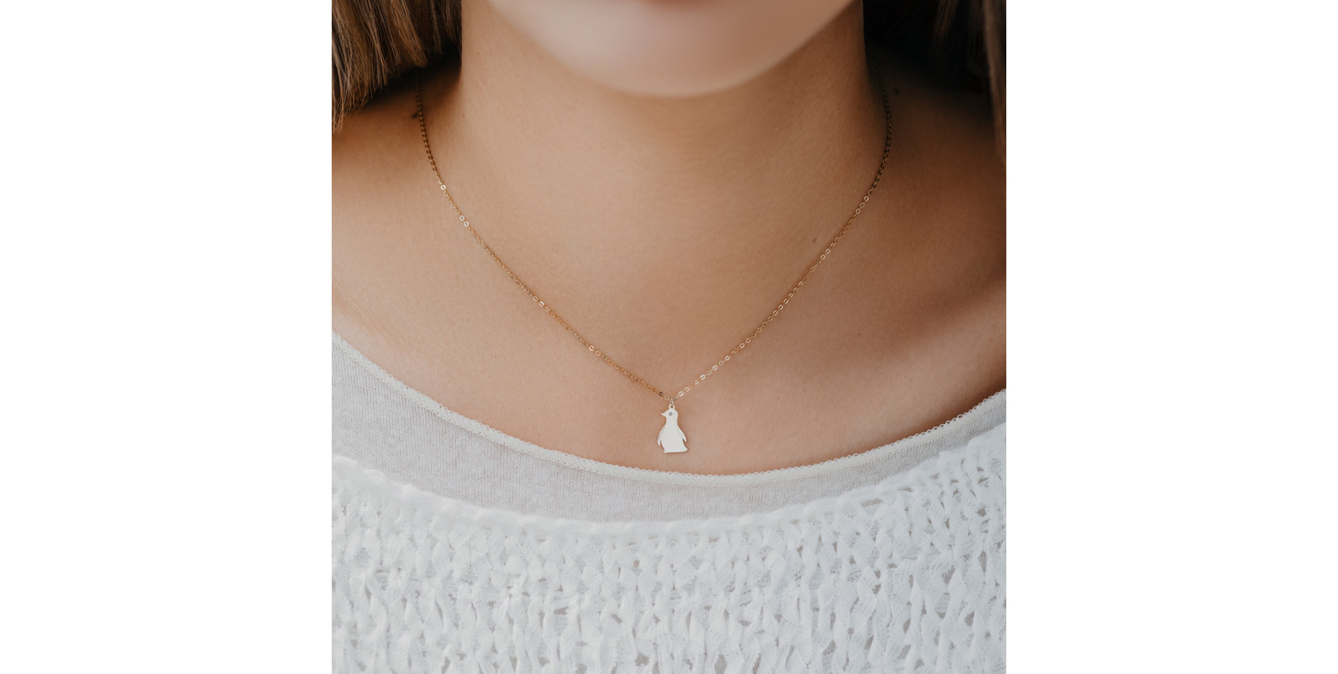 Diamond necklace Penguin