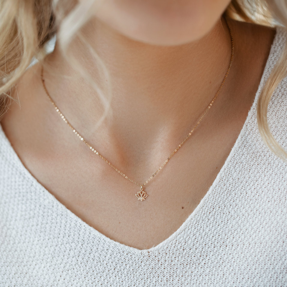 Diamond necklace Little Lotus