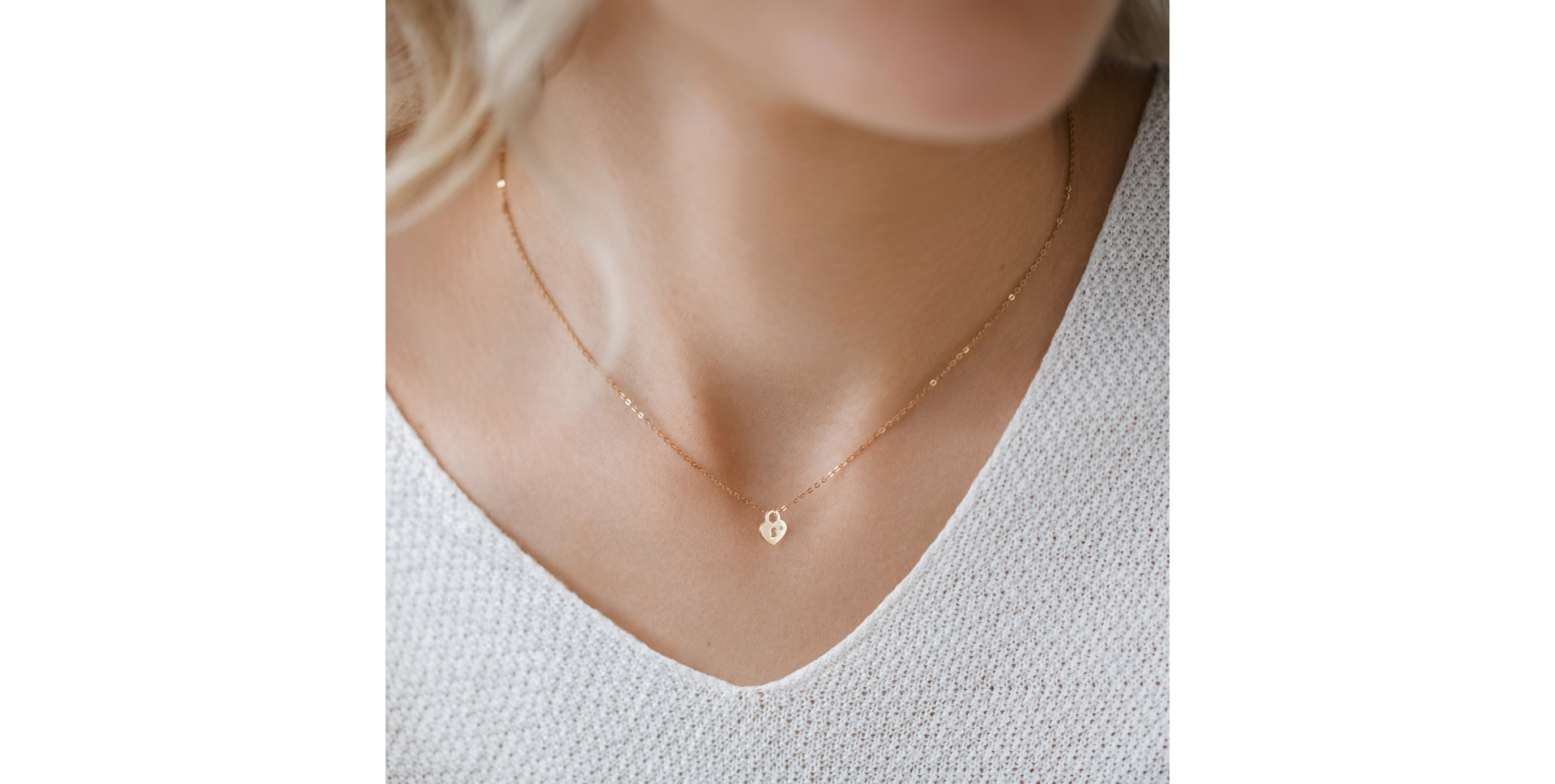 Diamond necklace Little Heart Lock