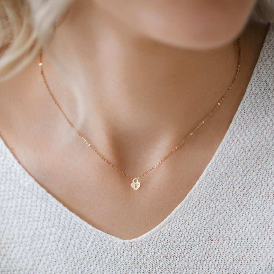 Diamond necklace Little Heart Lock