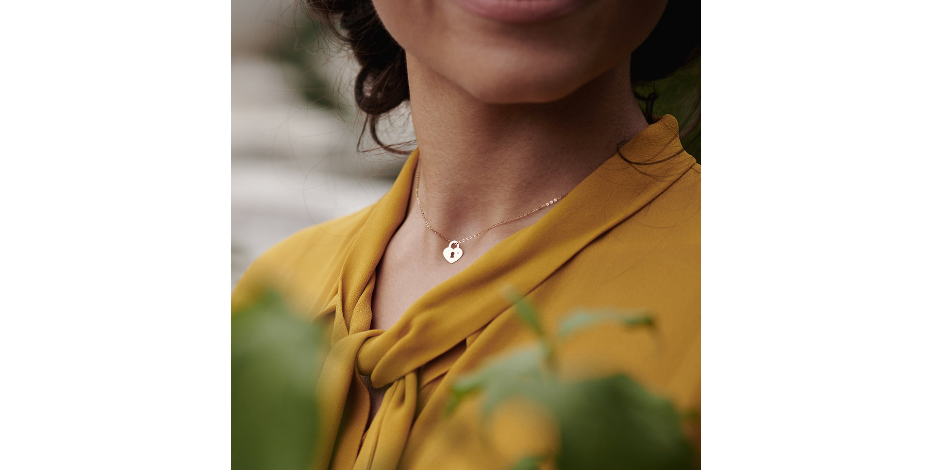 Diamond necklace Little Heart Lock