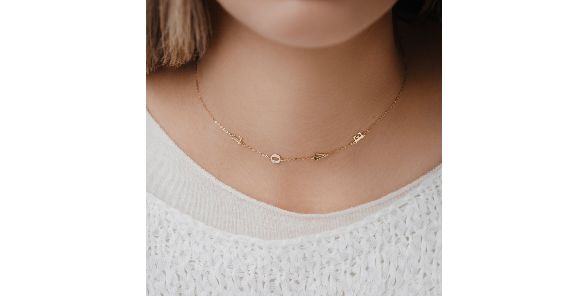 Diamond necklace Love Letters