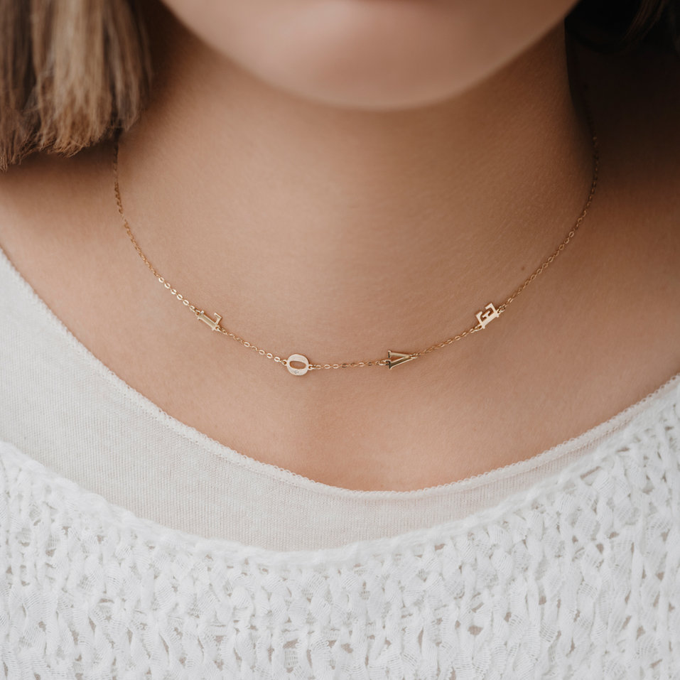 Diamond necklace Love Letters