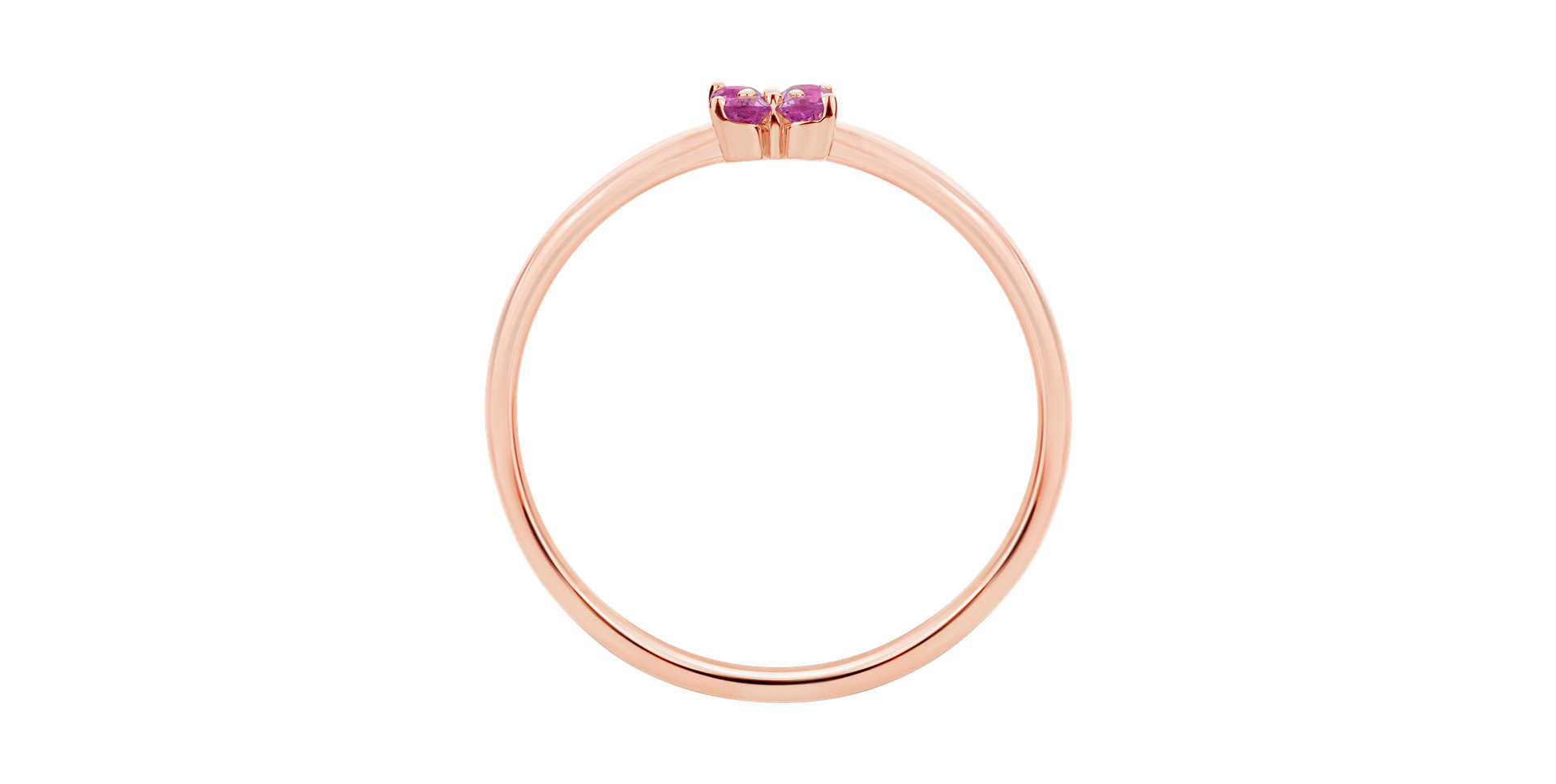Diamond ring with Sapphire Pink Divine Bloom