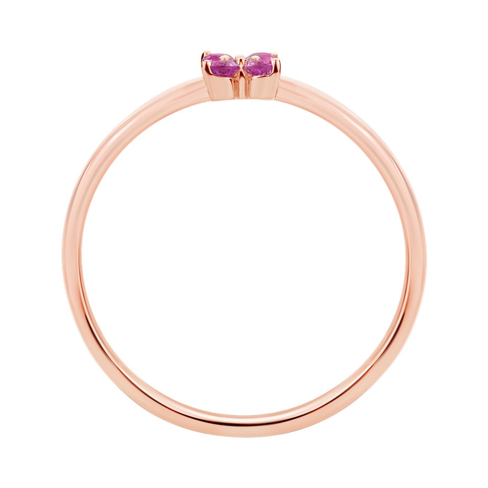 Diamond ring with Sapphire Pink Divine Bloom