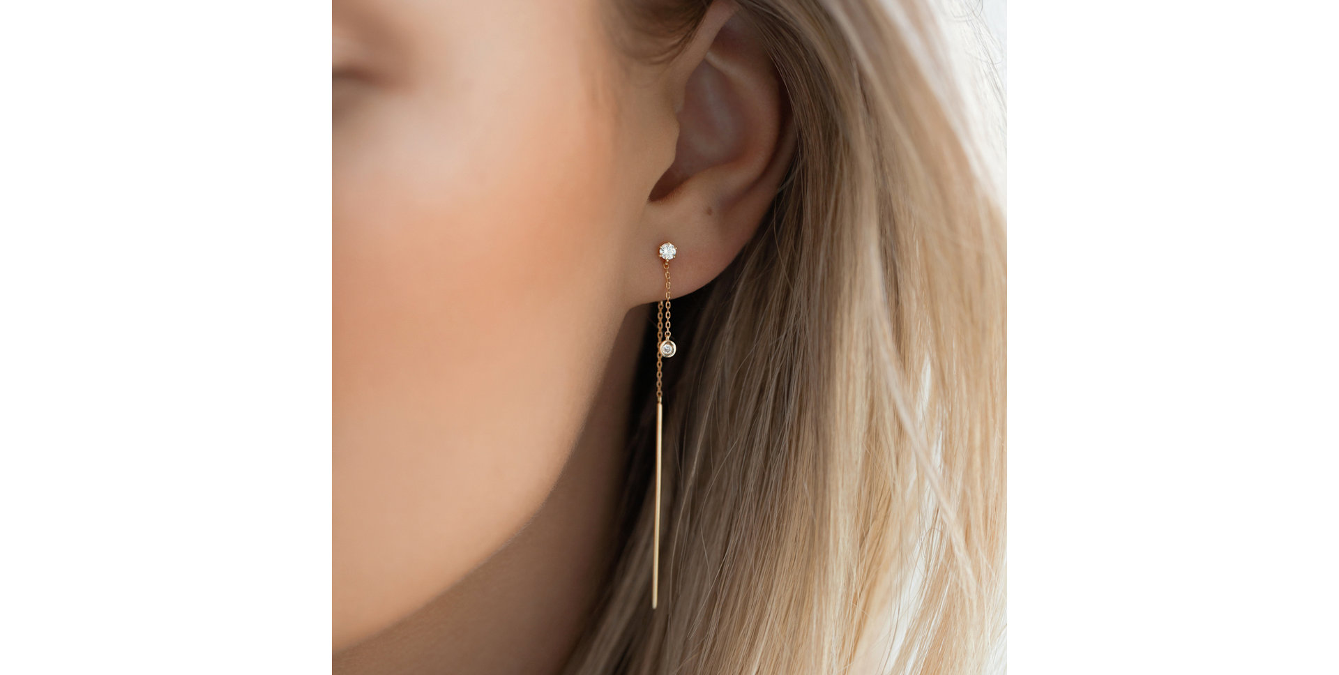 Diamond earrings Simplicity