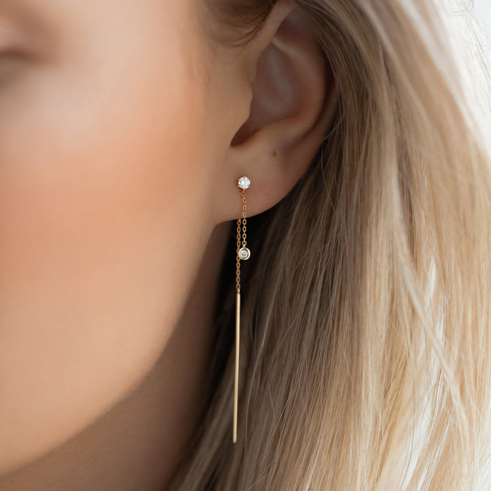 Diamond earrings Simplicity