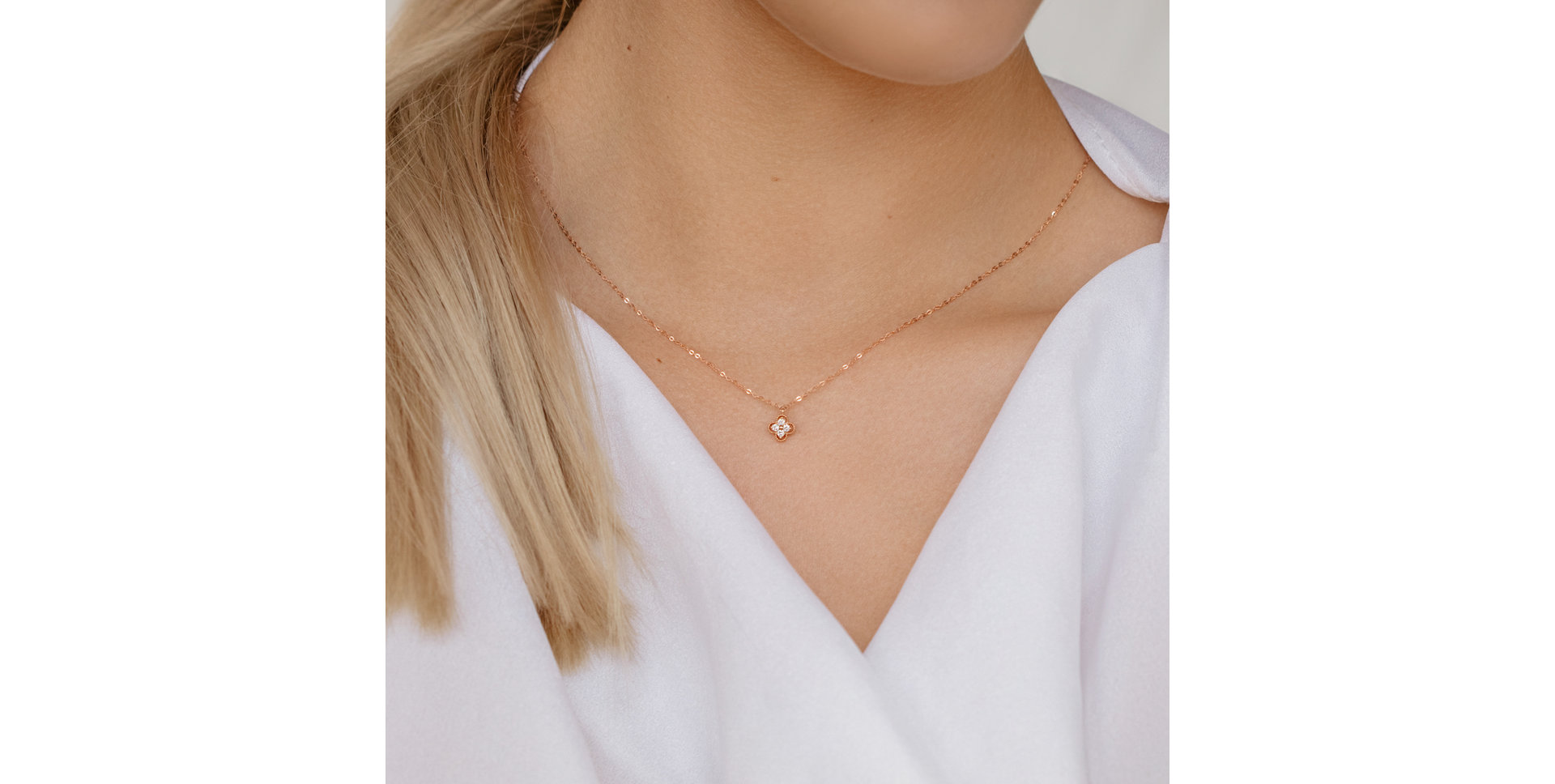 Diamond necklace Lucky Clover