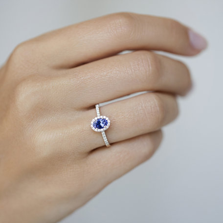 Diamond ring with Tanzanite Princess Desperation