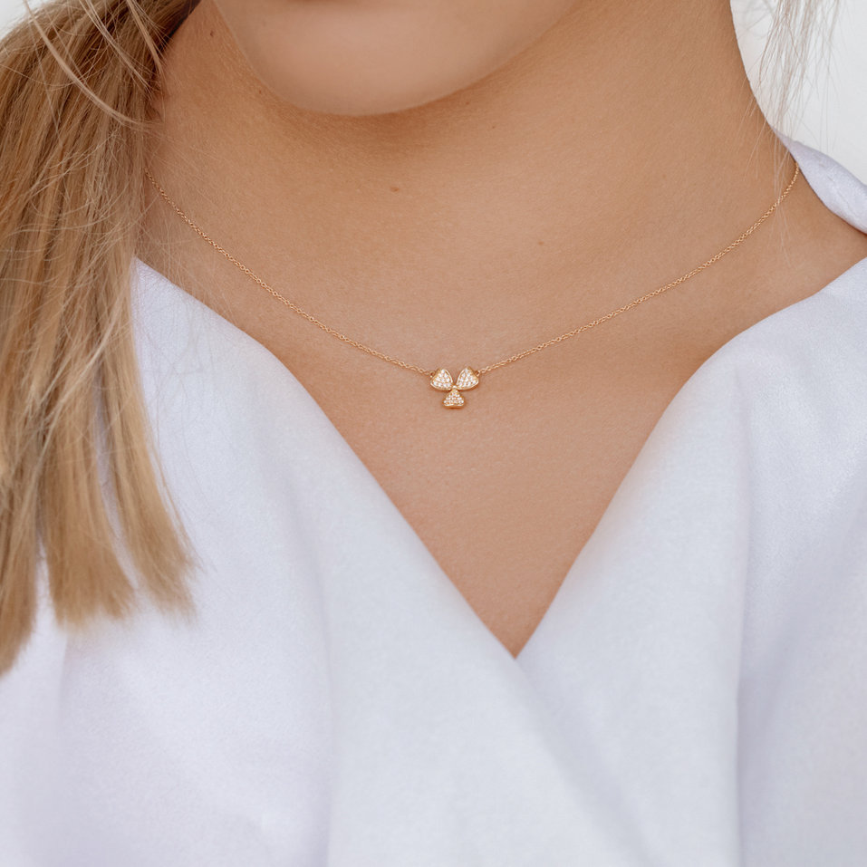 Diamond necklace Trefoil