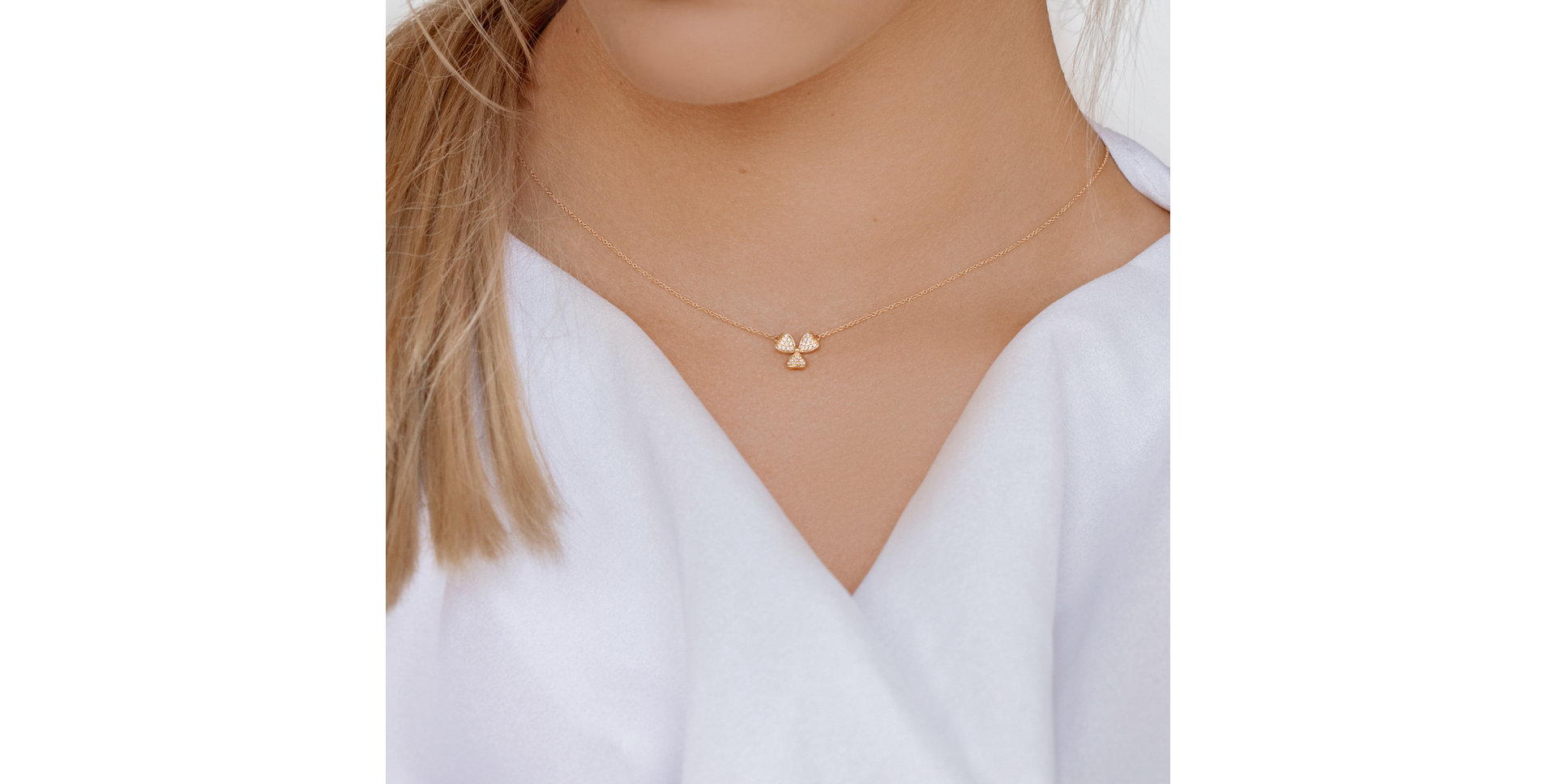 Diamond necklace Trefoil