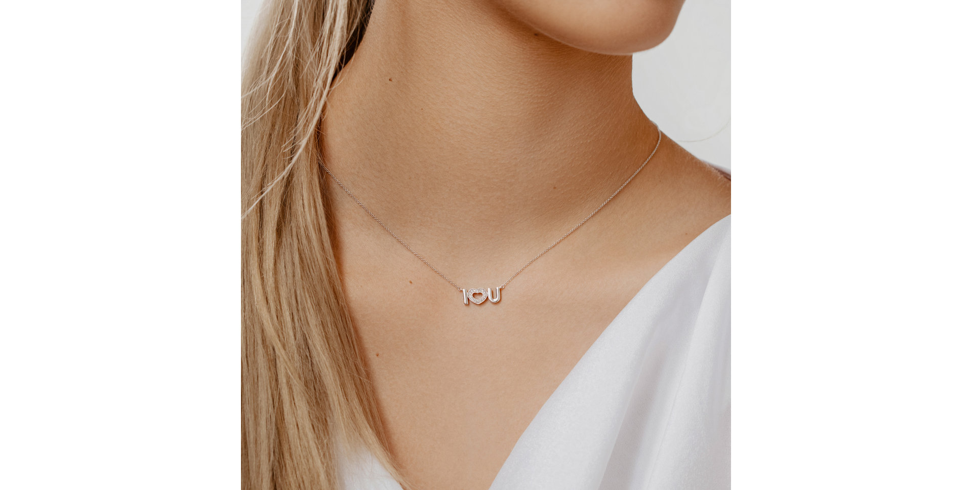 Diamond necklace I love You