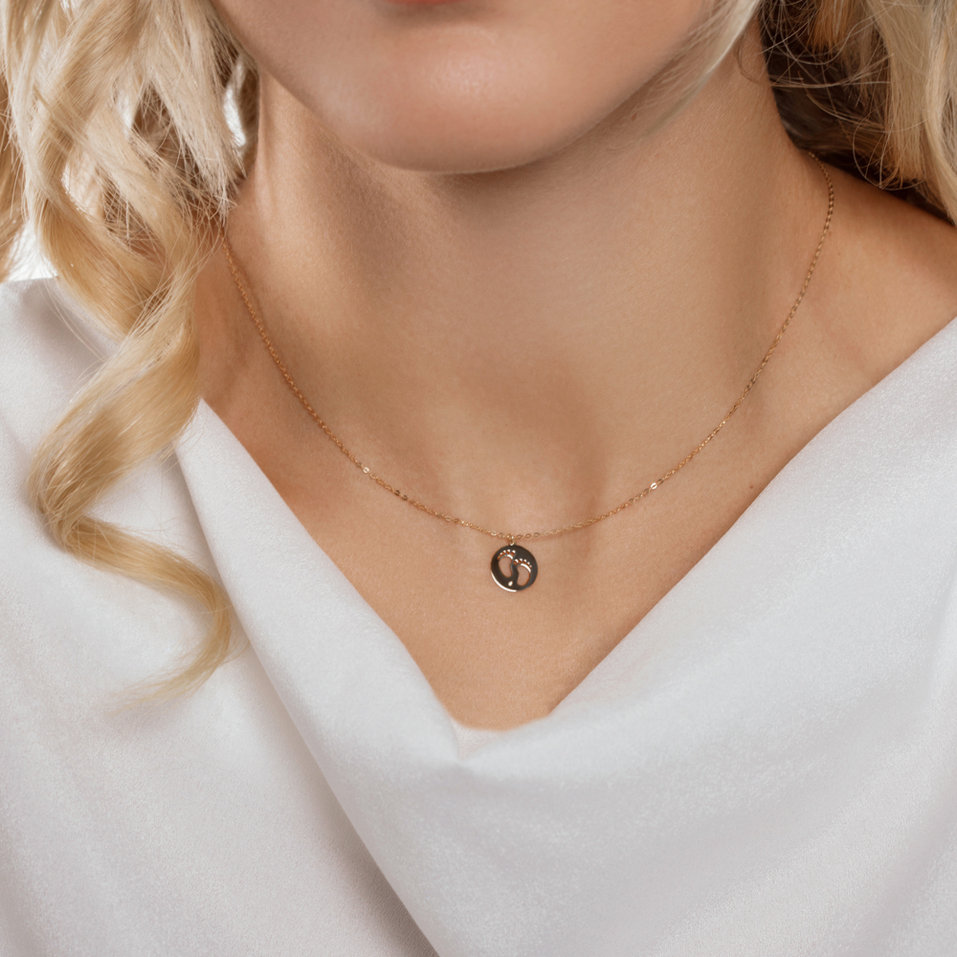 Diamond necklace Happy Feet