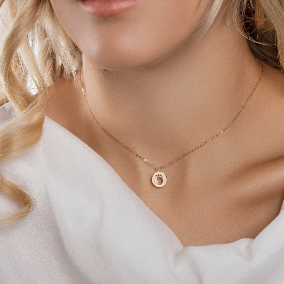 Diamond necklace Happy Foot