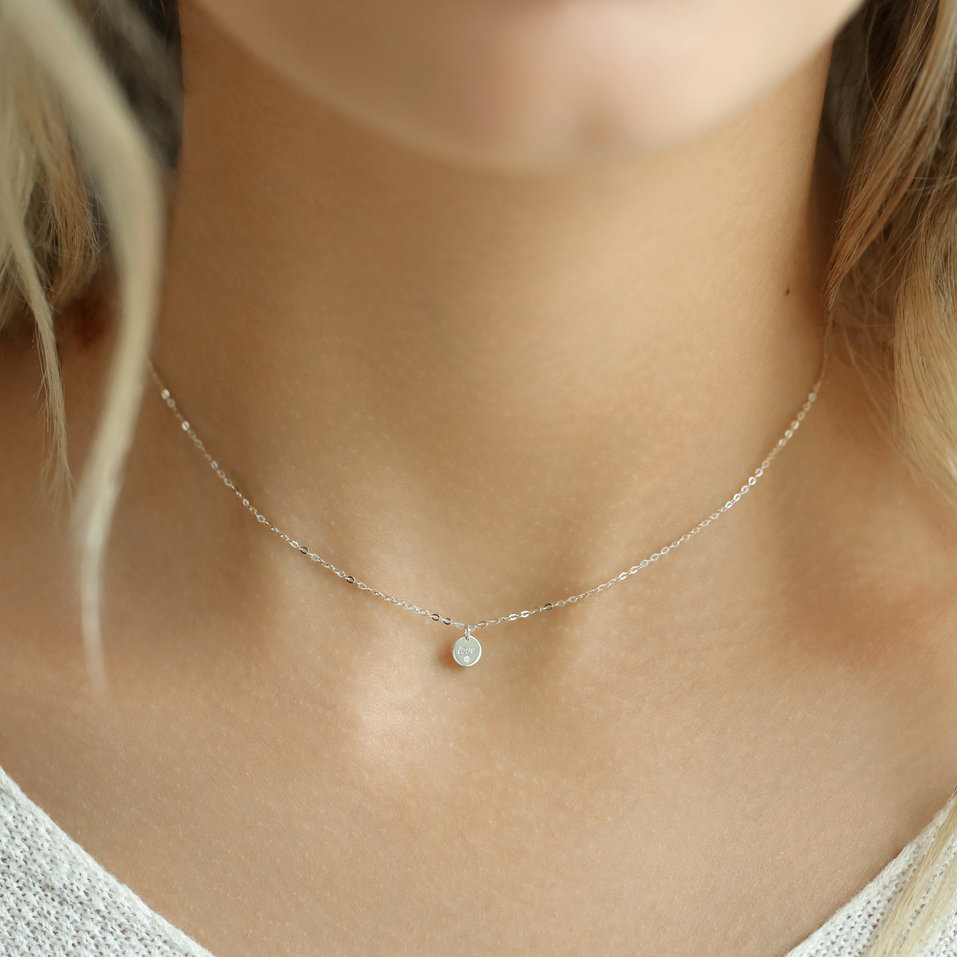 Diamond necklace Love Circle