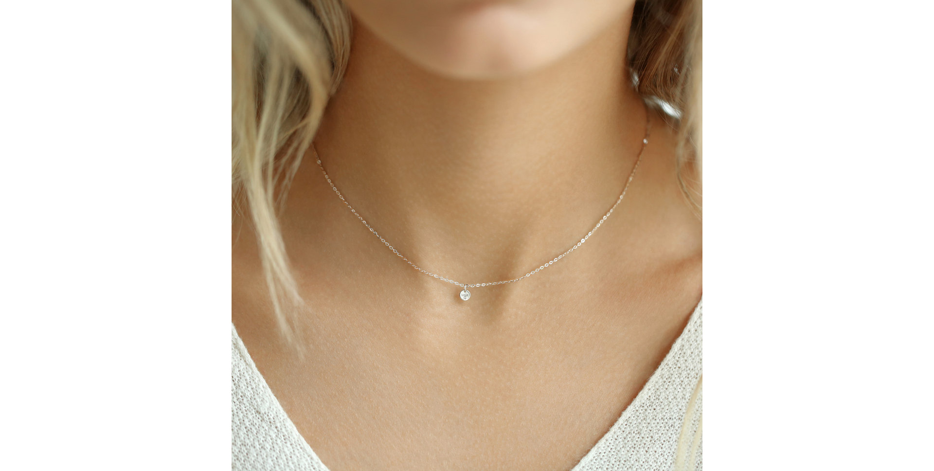 Diamond necklace Love