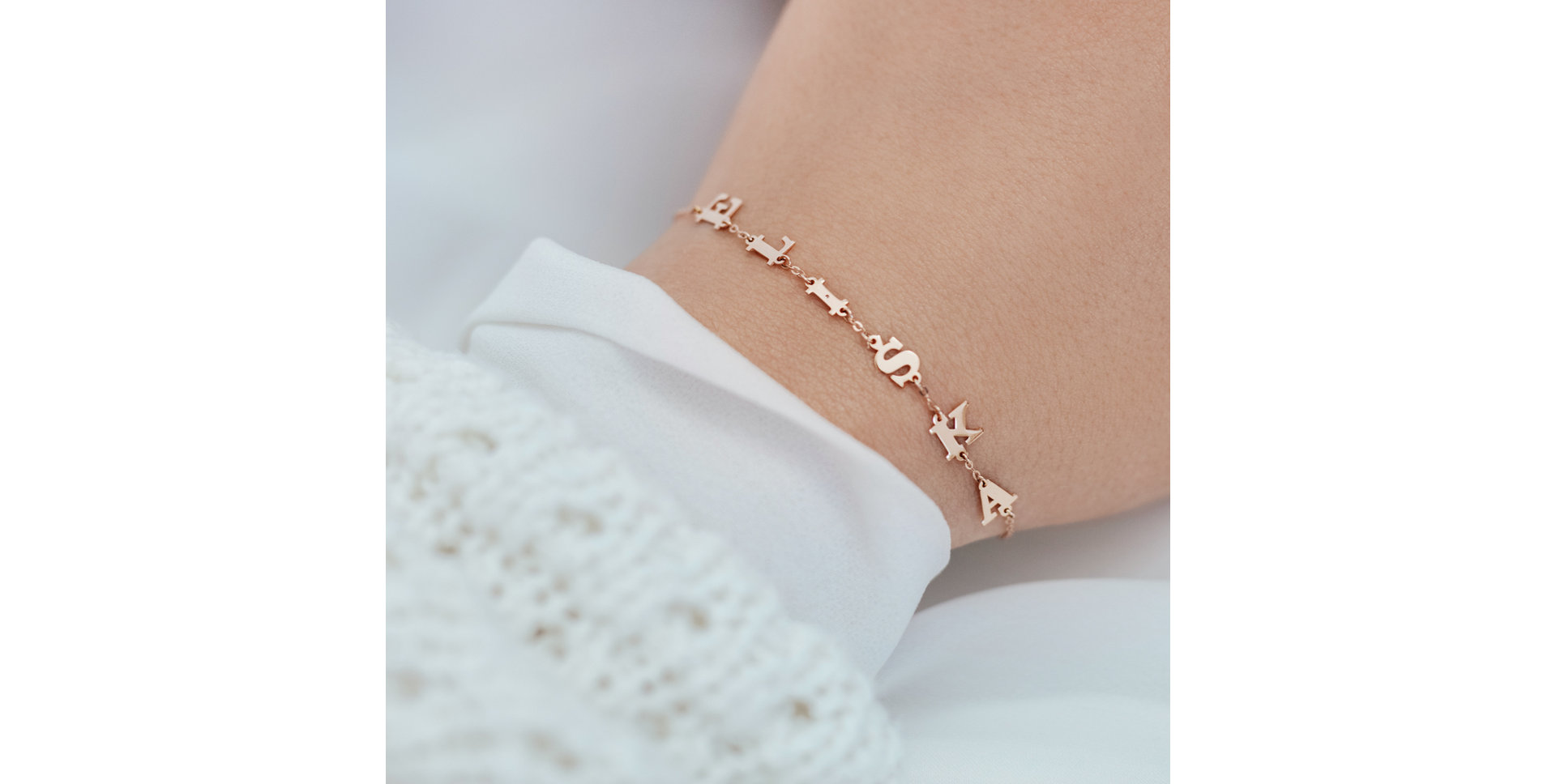 Diamond bracelet Big Letters