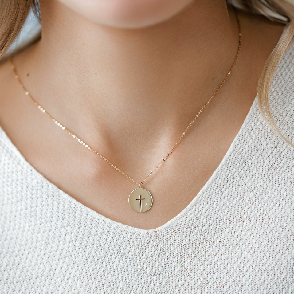 Diamond necklace Cross