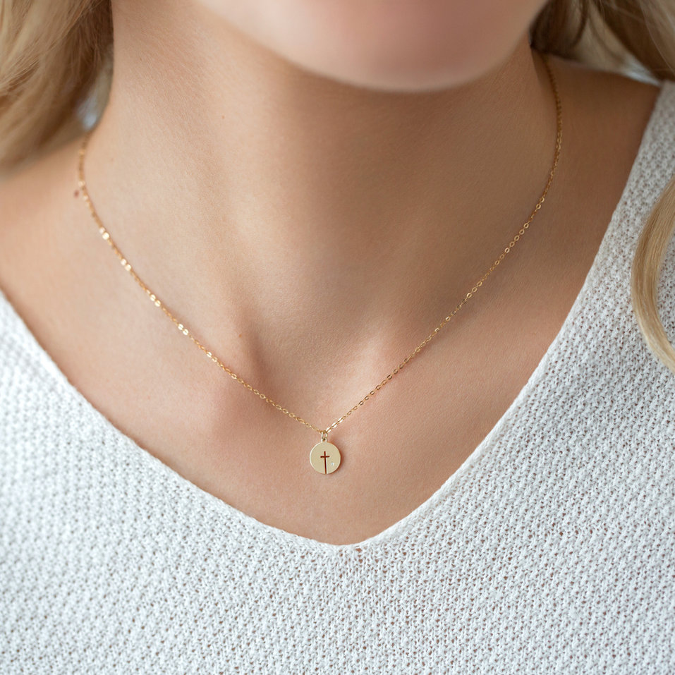 Diamond necklace Little Cross