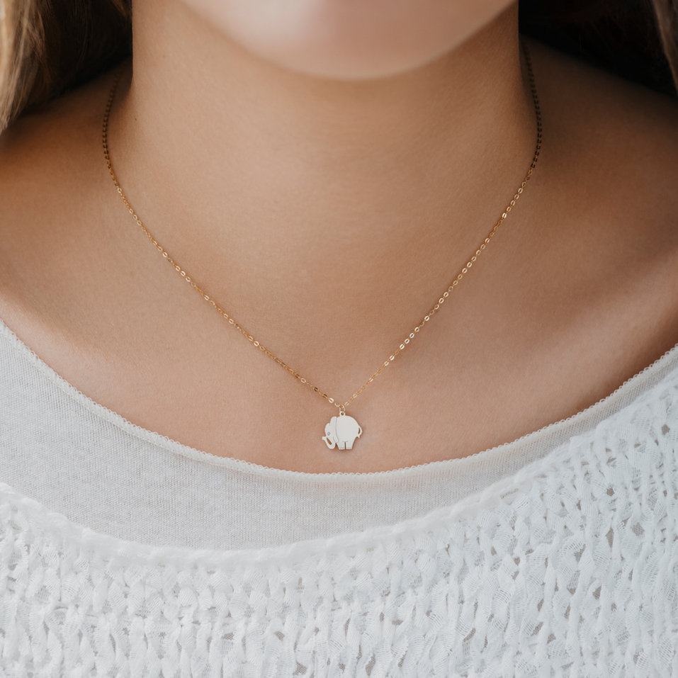 Diamond necklace Elephant