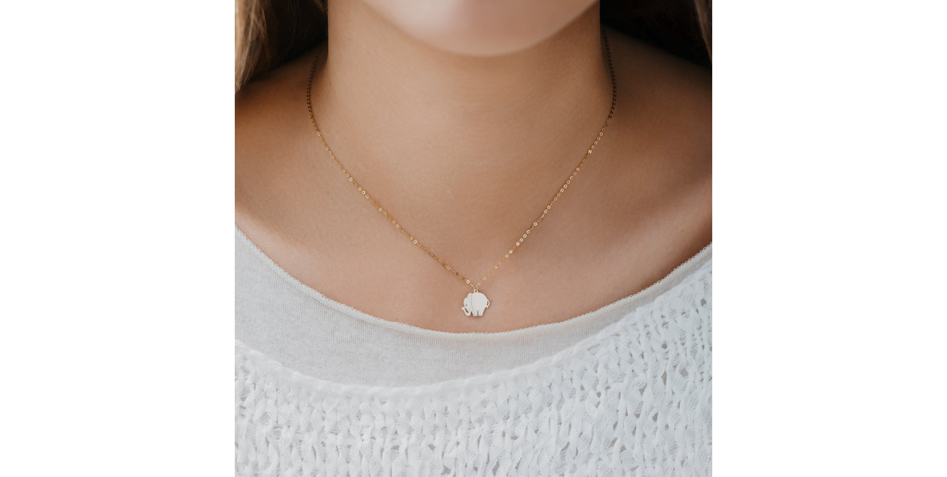 Diamond necklace Elephant