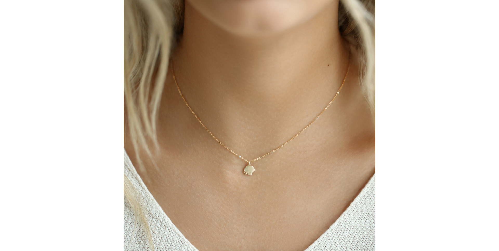 Diamond necklace Little Elephant