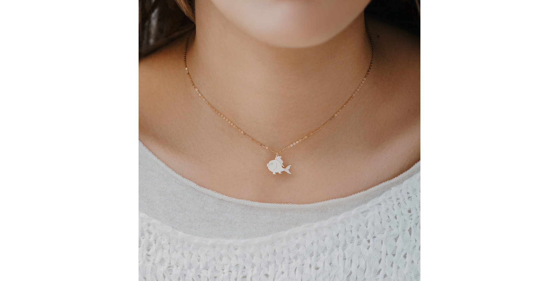 Diamond necklace Goldfish