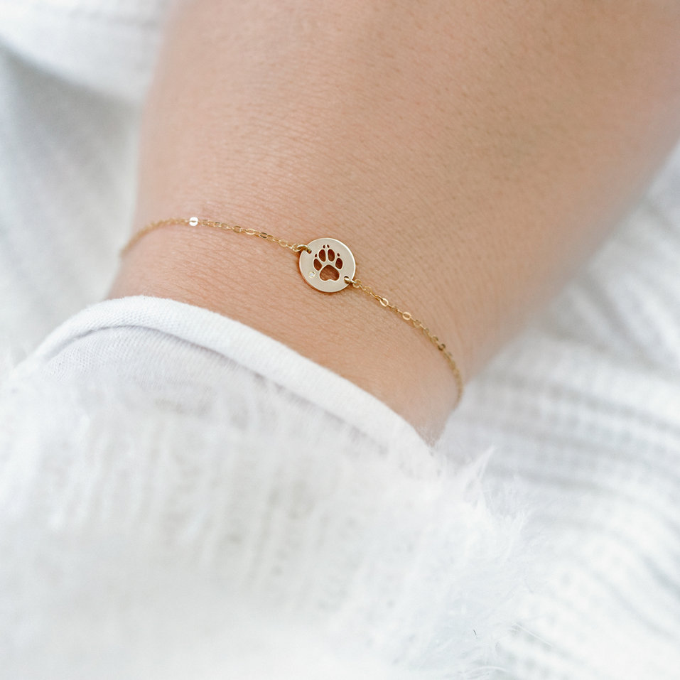 Diamond bracelet Dog Paw