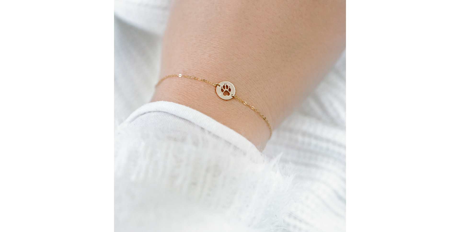 Diamond bracelet Dog Paw