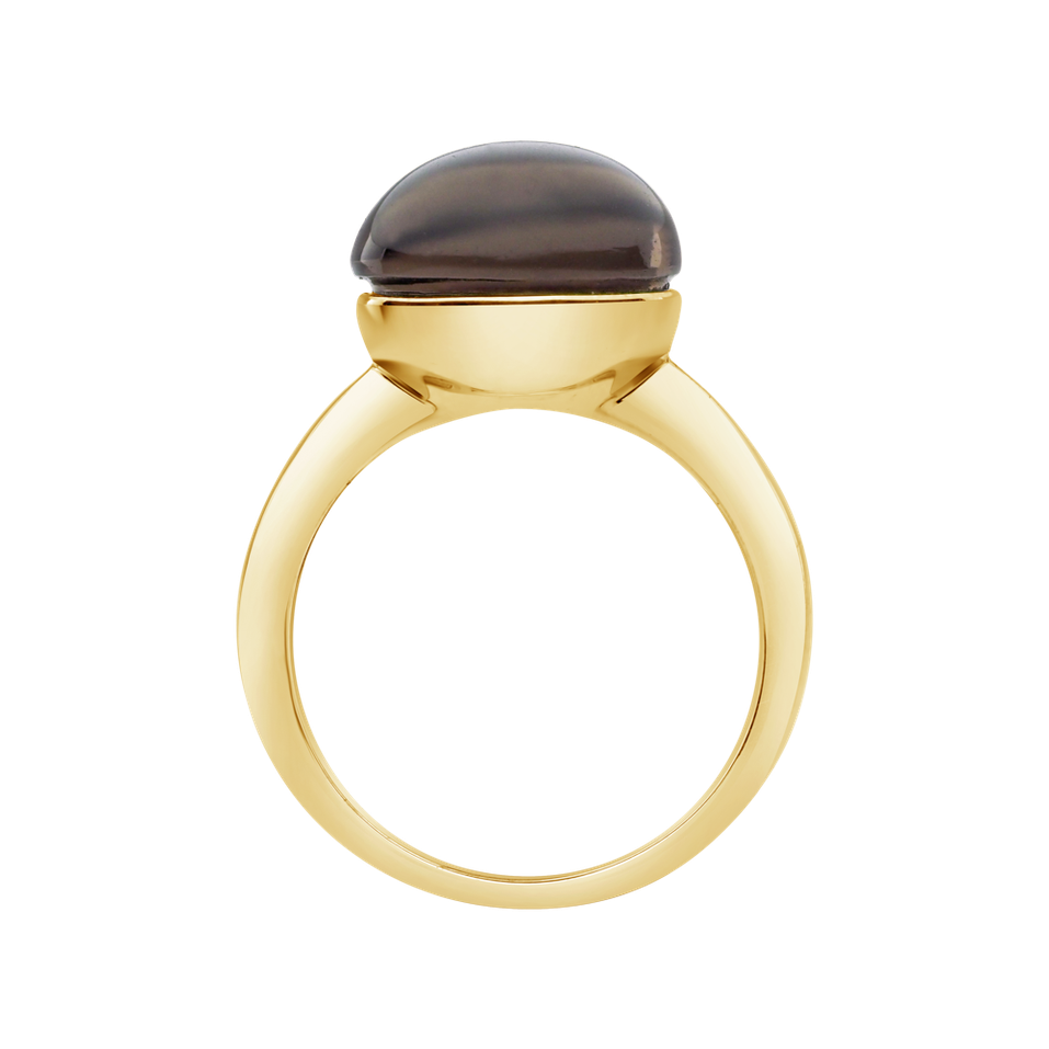 Ring with Smoky Quartz Bonbon