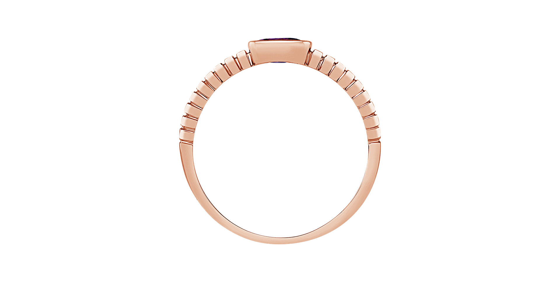 Ring with Amethyst African Bonbon