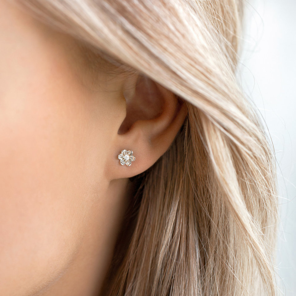 Diamond earrings Shiny Blossom