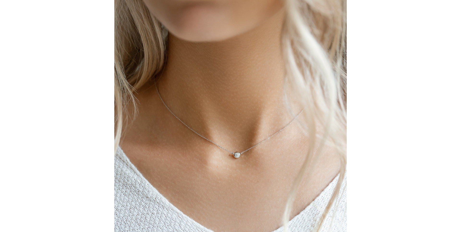 Diamond necklace Sparkling Drop