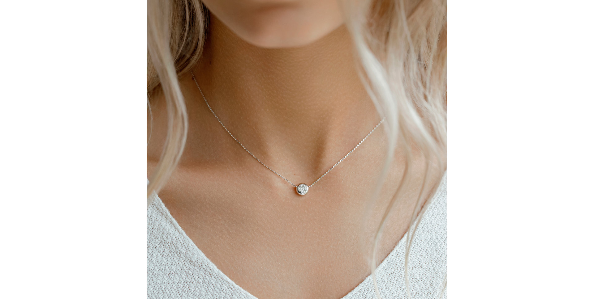 Diamond necklace Sparkling Drop