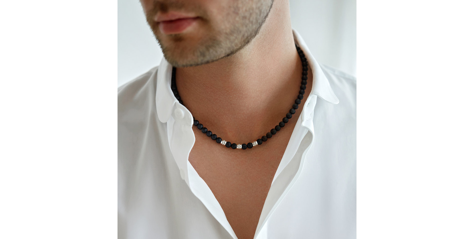 Diamond necklace with Agate Isolda