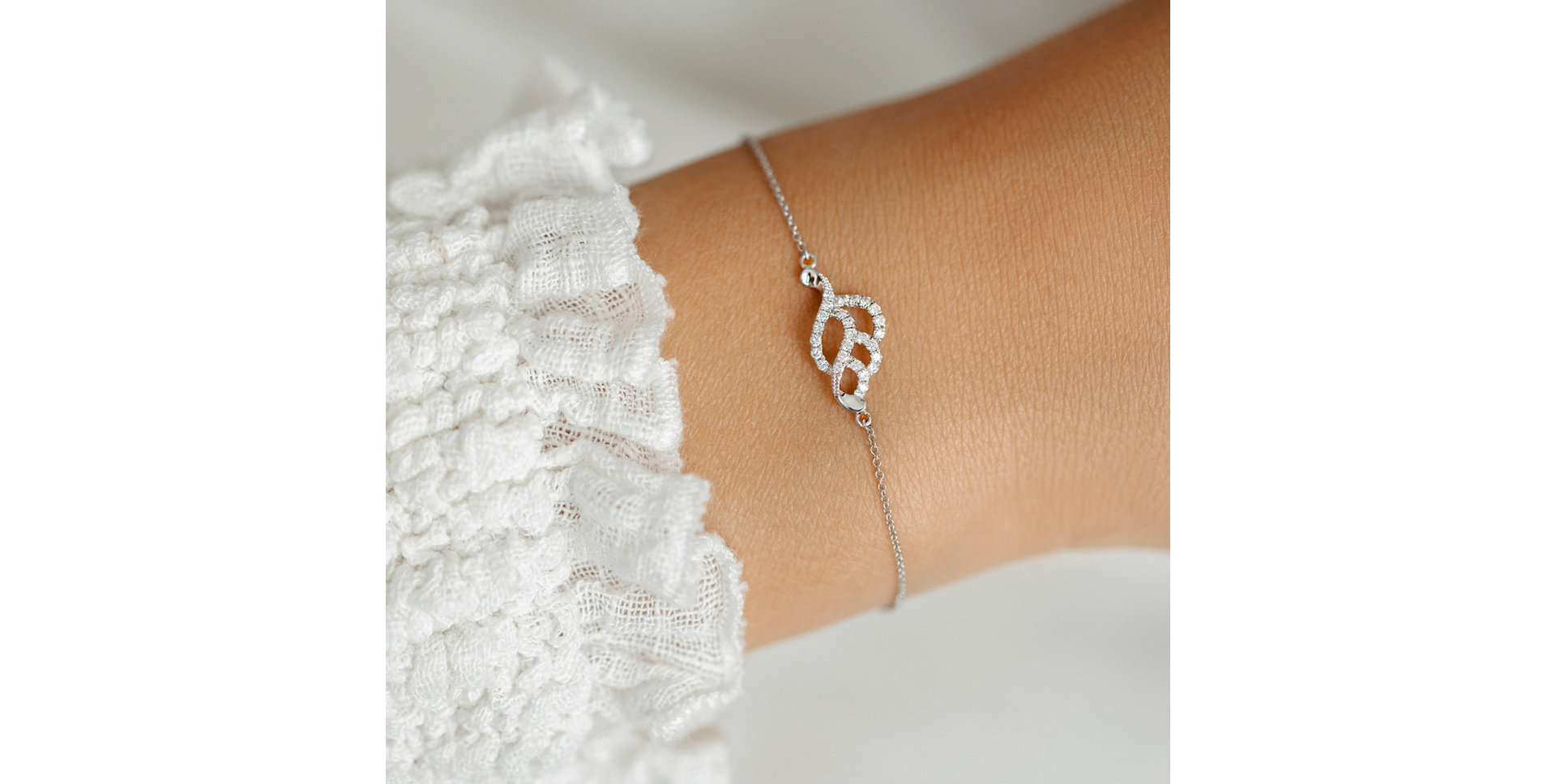 Diamond bracelet Sparkling Leaf