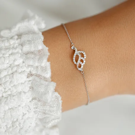 Diamond bracelet Sparkling Leaf