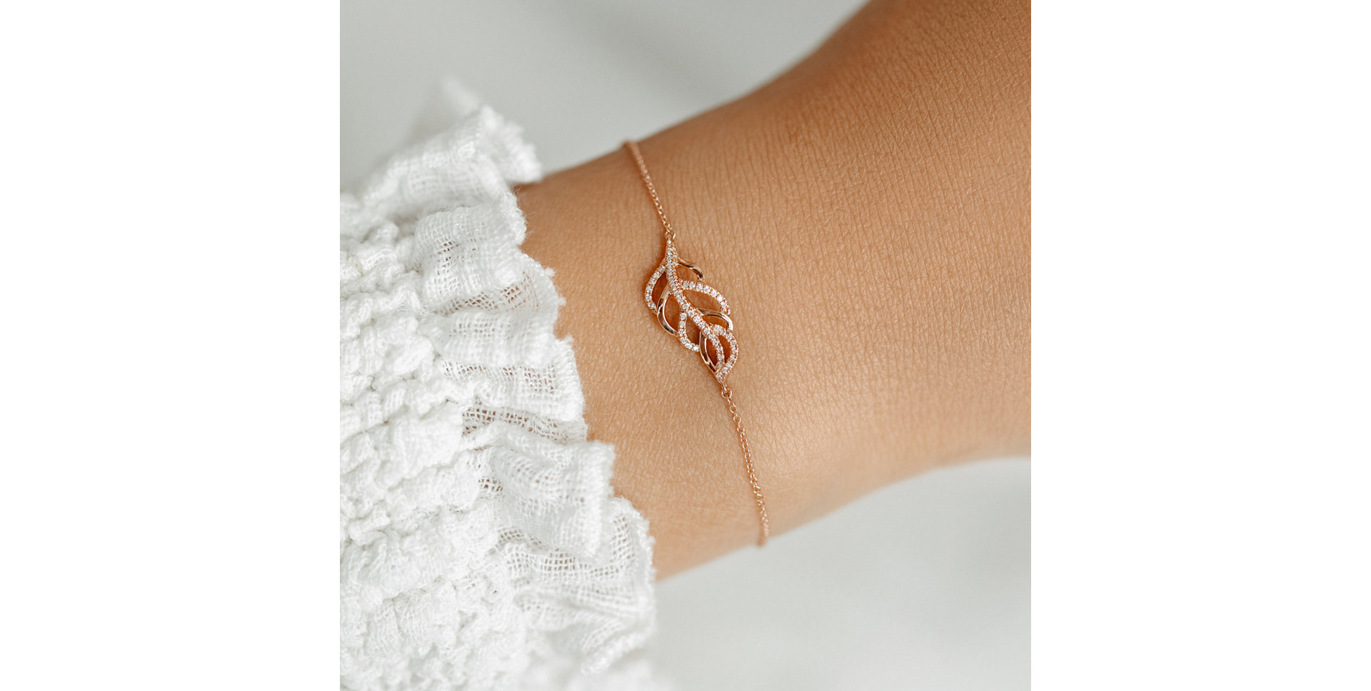 Diamond bracelet Shiny Leaf