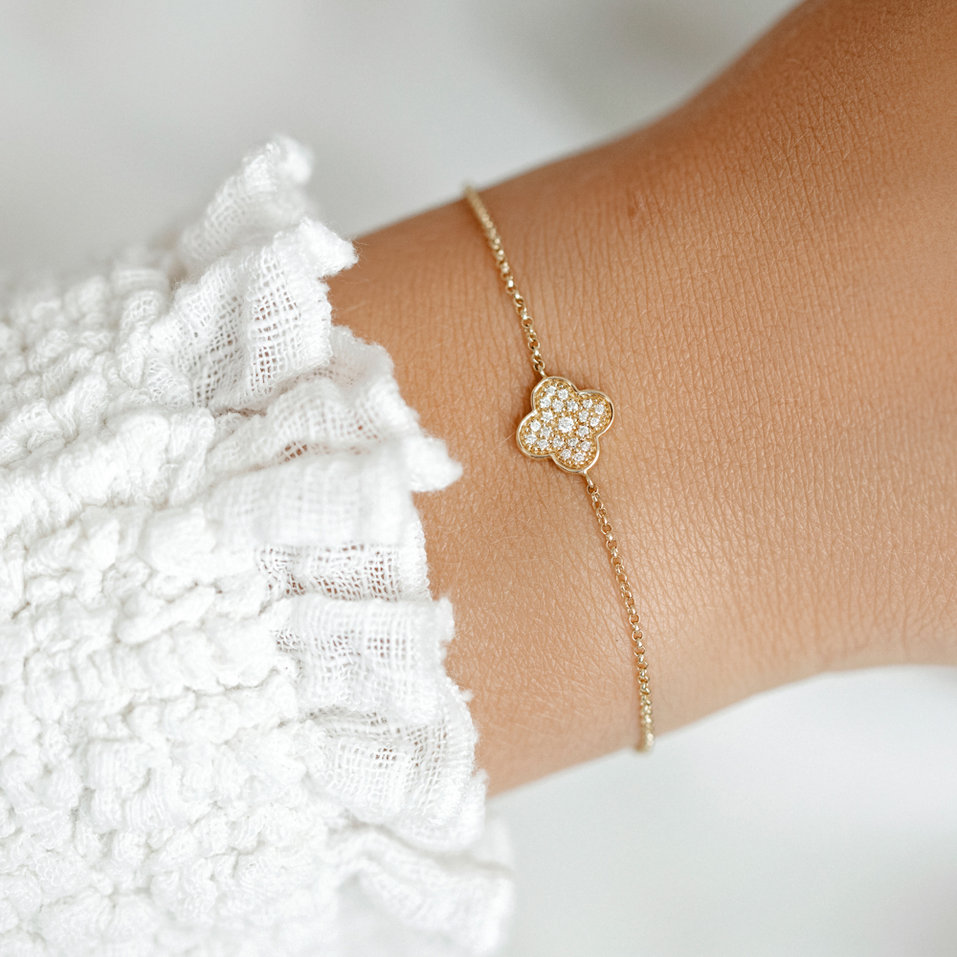 Diamond bracelet Shiny Clover