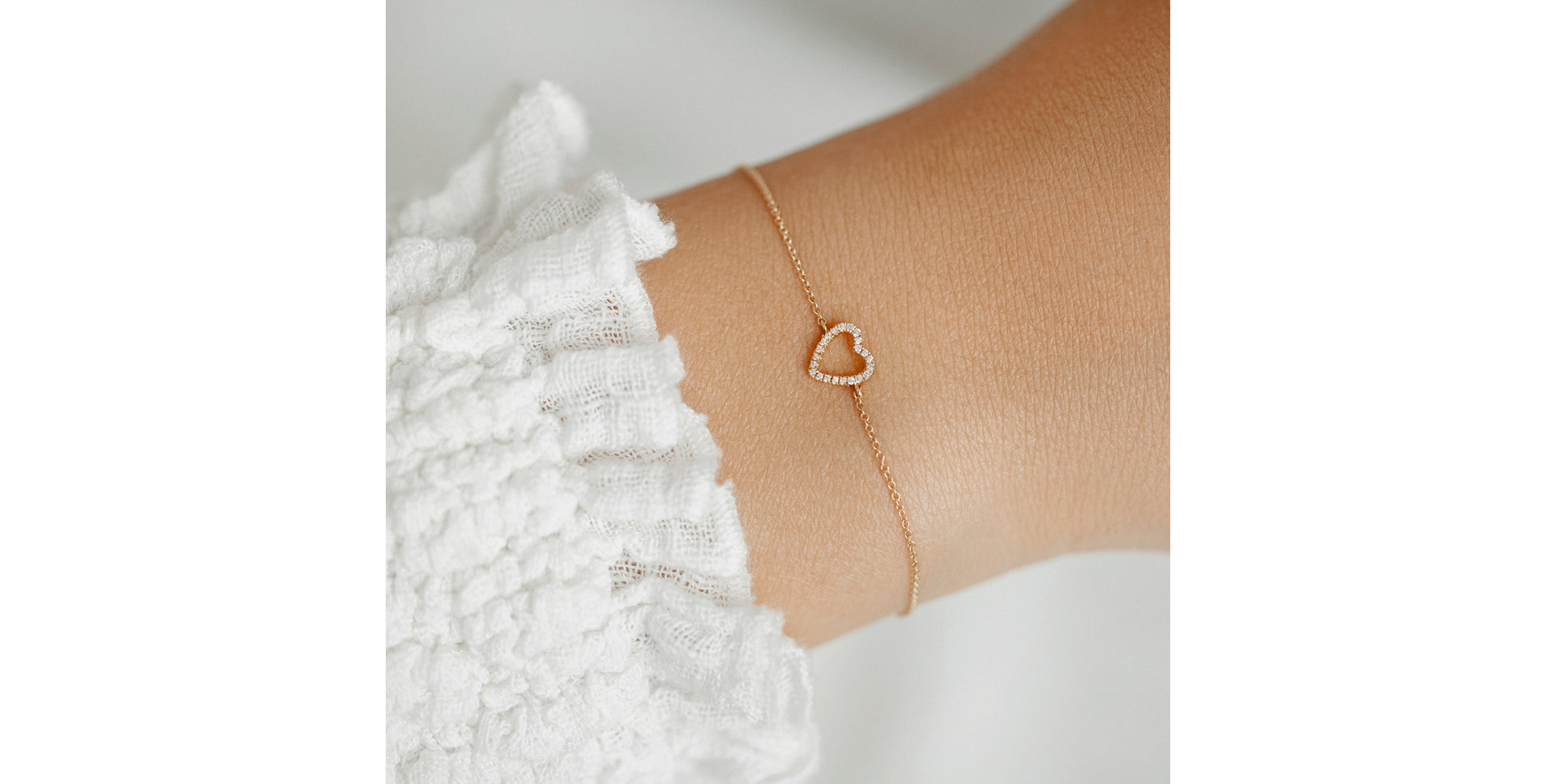 Bracelet with black diamonds Tender Heart