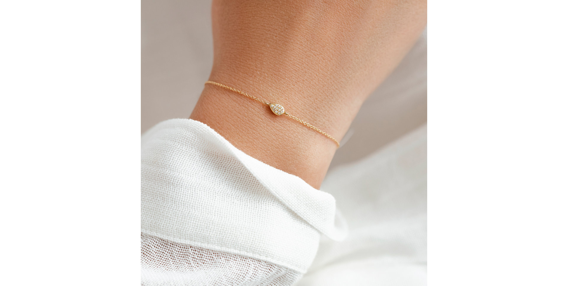 Bracelet with black diamonds Shiny Drop